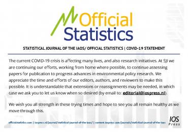 Statement official statistics