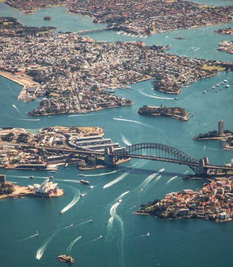 Official Statistics: Birdview picture of Sydney Australia, hometon of James Farnell YSP 2019 winner